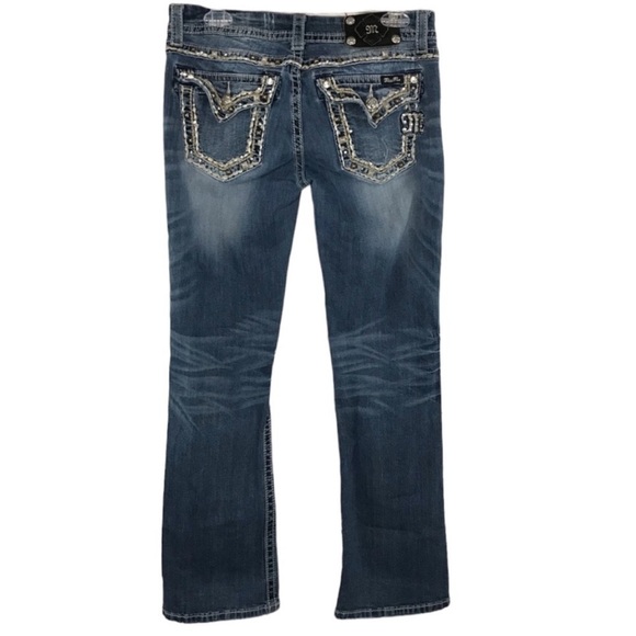 Miss Me Denim - Miss Me embellished big stitch easy boot jeans size 27